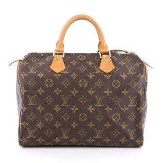 Louis Vuitton Speedy Handbag Monogram Canvas 30 Brown