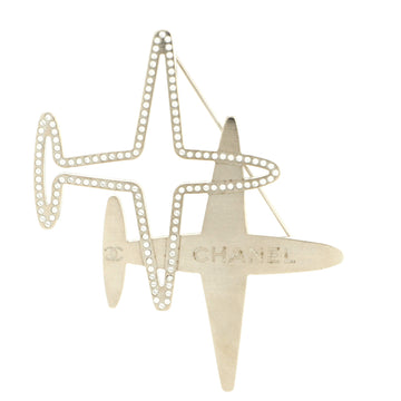 Chanel Airplane Brooch Metal with Crystals