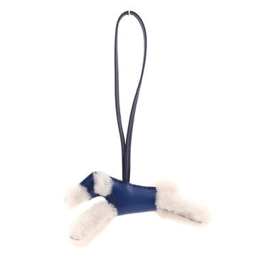 Hermes Budy Bag Charm Shearling and Leather