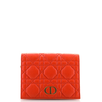 Christian Dior Caro Slim Wallet Cannage Calfskin