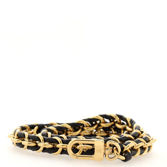 Louis Vuitton Multi Pochette Accessoires Woven Chain Strap Leather and Metal