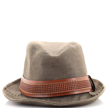 Louis Vuitton Fedora Hat Cotton and Leather