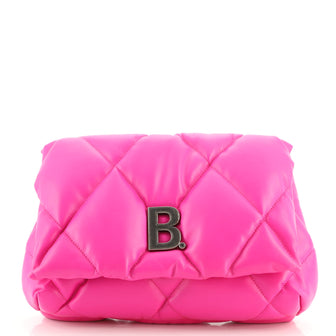 Balenciaga Touch Clutch Quilted Puffy Leather Small