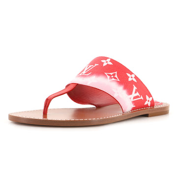 Louis Vuitton Women's Palma Flat Thong Sandals Limited Edition Escale Monogram Giant