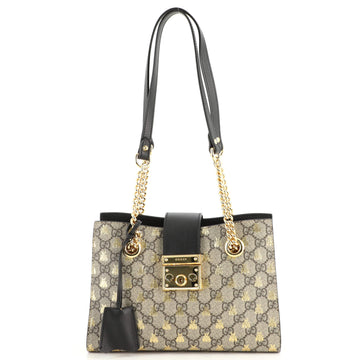 Gucci Padlock Chain Tote Printed GG Coated Canvas Small