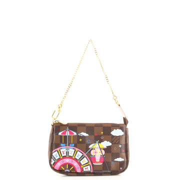 Louis Vuitton Pochette Accessoires Limited Edition Vivienne Xmas Damier Mini