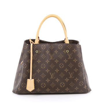 Louis Vuitton Montaigne Handbag Monogram Canvas MM Brown 