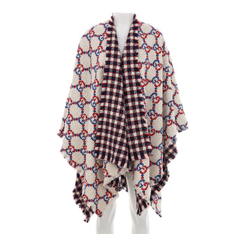 Gucci Women's Reversible Cape Poncho GG Tweed