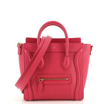 Celine Luggage Bag Grainy Leather Nano