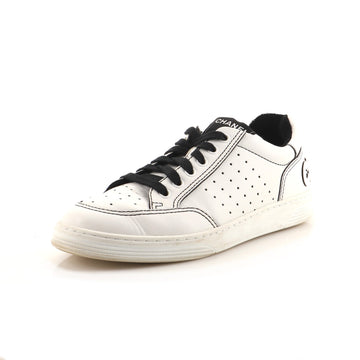 Chanel Women's Logo Low-Top Sneakers Leather