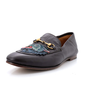 Gucci Men's Brixton Horsebit Loafers Embroidered Leather