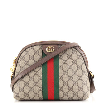 Gucci Ophidia Dome Shoulder Bag GG Coated Canvas Small