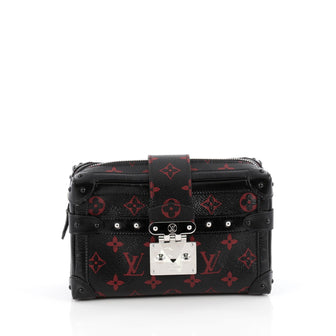 Louis Vuitton Petite Malle Soft Handbag Limited Edition Monogram Infrarouge MM black