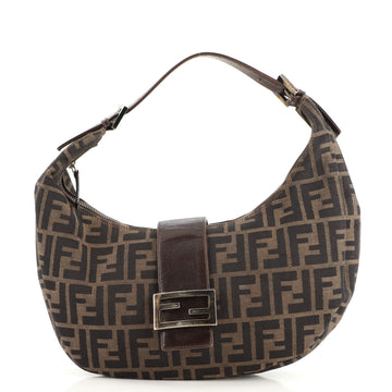 Fendi Flap Hobo Zucca Canvas Small