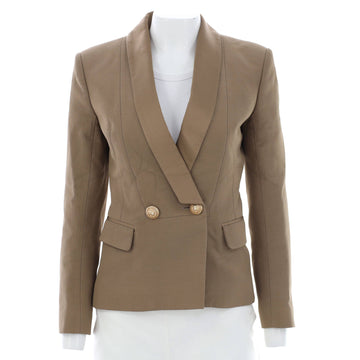 Balmain Women's Double Breasted Blazer Viscose Blend