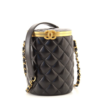 Crown Box Vanity Bag Quilted Lambskin Small