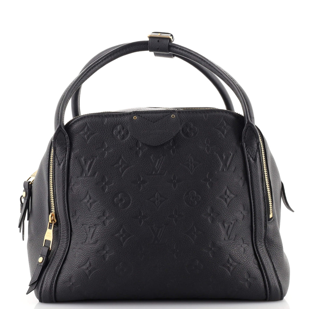 Louis Vuitton Marais Handbag Monogram Empreinte Leather mm Black