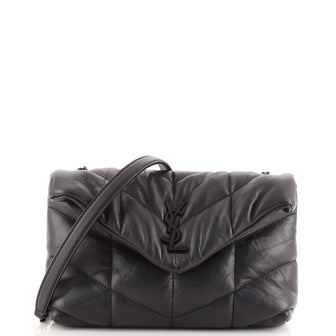 Saint Laurent LouLou Puffer Shoulder Bag Quilted Leather Mini