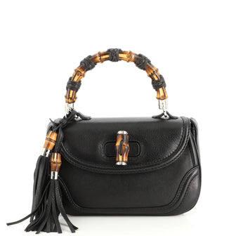 Gucci New Bamboo Top Handle Bag Leather Large
