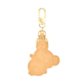 Louis Vuitton Murakami Panda Bag Charm and Keychain Vachetta Leather