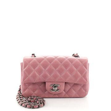 Chanel Classic Single Flap Bag Quilted Caviar Mini