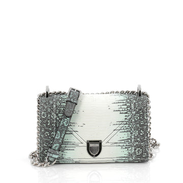 Christian Dior Diorama Flap Bag Lizard Small blue