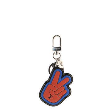 Louis Vuitton Peace Out Bag Charm and Key Holder Leather