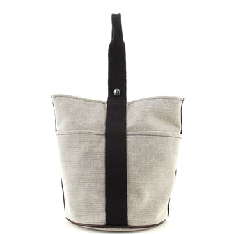 Hermes Saxo Handbag Toile MM