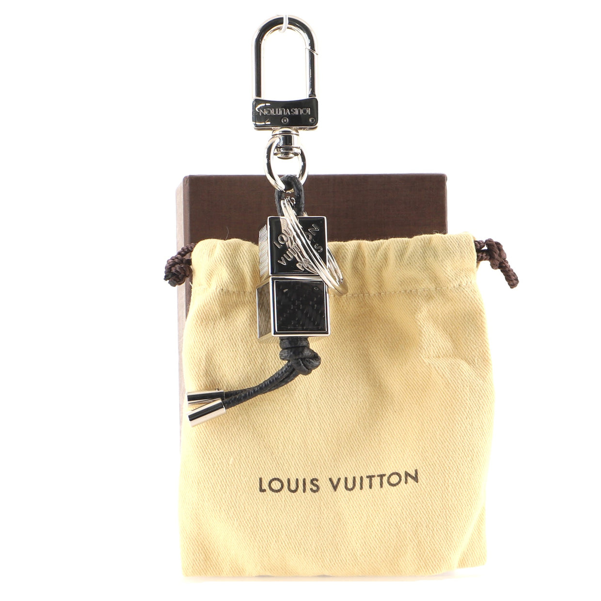 Louis Vuitton Dice Bag Charm and Key Holder Damier Graphite and Metal