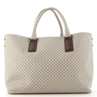Bottega Veneta Marco Polo Tote Rubberized Canvas Medium