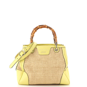 Gucci Bamboo Shopper Tote Straw Small