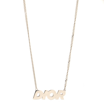 Christian Dior Homme Logo Pendant Necklace Metal