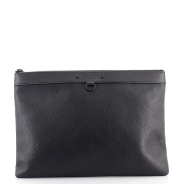 Louis Vuitton Discovery Pochette Monogram Shadow Leather GM