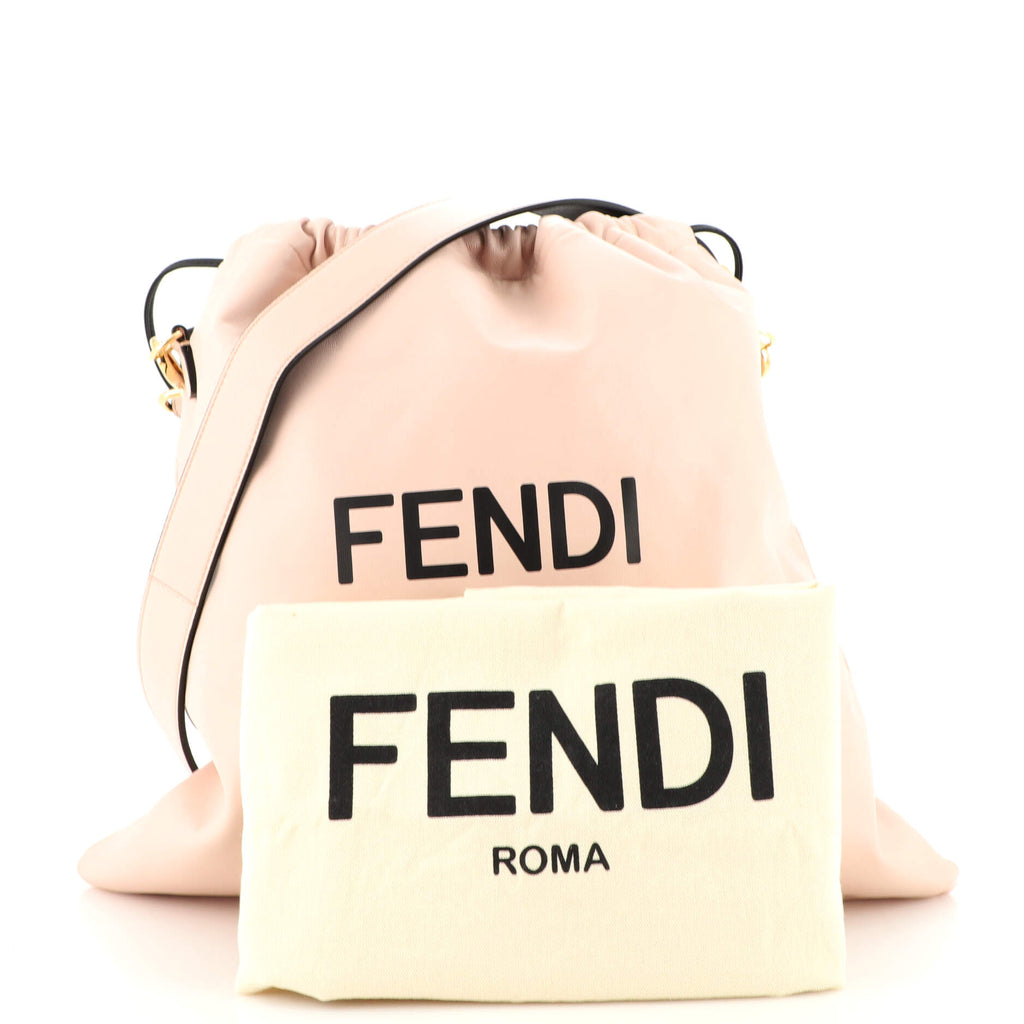 Fendi Pack Pouch Crossbody Bag Leather Medium Pink 171876302