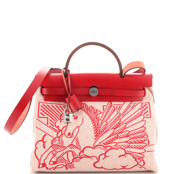 Hermes Herbag Zip Pegase Pop Toile and Leather 31