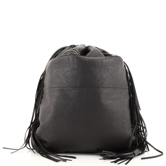 Givenchy Drawstring Fringe Backpack Leather Large