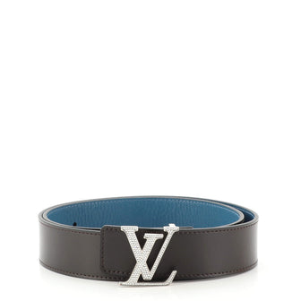 Louis Vuitton LV Crystals Initiales Reversible Belt Leather Wide