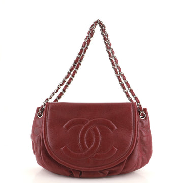 Chanel Timeless Half Moon Flap Bag Caviar Large