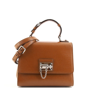 Dolce & Gabbana Monica Top Handle Flap Bag Leather Medium