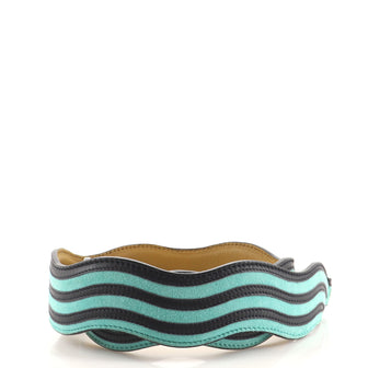 Fendi Striped Strap You Shoulder Strap Suede and Leather