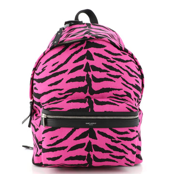 Saint Laurent City Backpack Printed Cotton Medium