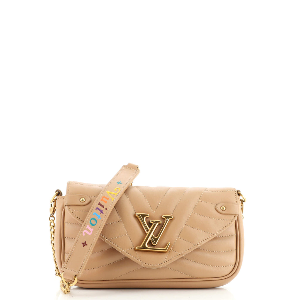 Louis Vuitton New Wave Chain Pochette Quilted Leather Neutral