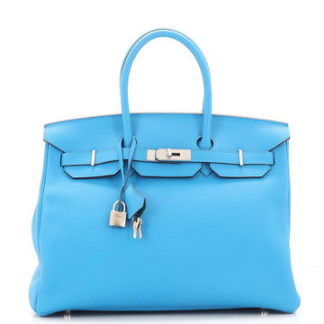 Hermes Birkin Handbag Verso Togo with Palladium Hardware 35
