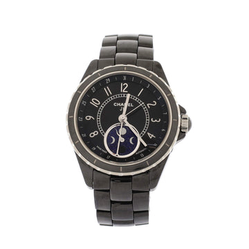 Chanel J12 Moonphase Automatic Watch Ceramic and Stainless Steel 38