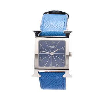 Hermes Heure H Quartz Watch Stainless Steel and Leather 26