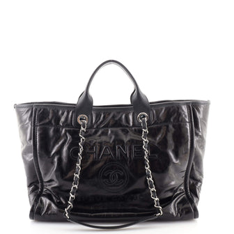Chanel Deauville Tote Glazed Calfskin Large