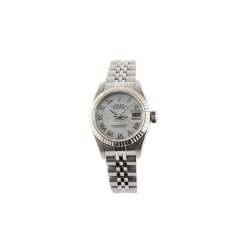 Rolex Oyster Perpetual Datejust Automatic Watch Stainless Steel and White Gold with Mother of Pearl 26