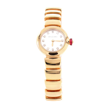 Bvlgari LVCEA Quartz Watch Rose Gold with Diamond Markers and Mother of Pearl 23