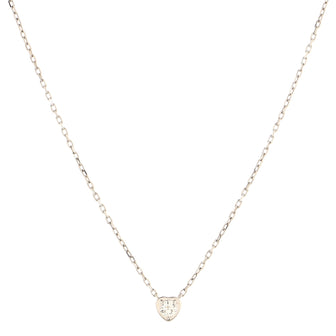 Cartier Diamants Legers Heart Pendant Necklace 18K White Gold with Diamond