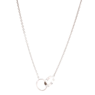 Cartier Love Interlocking Necklace 18K White Gold